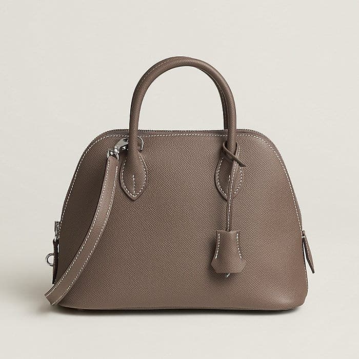 Neutral Bolide bag with top handles and shoulder strap
